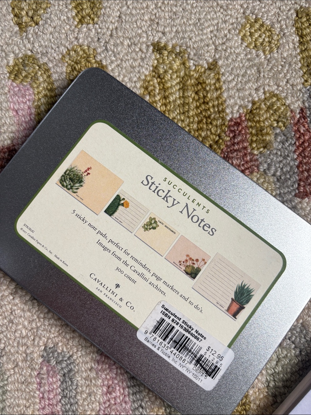 Cavallini &Co. Sticky Notes Succulents NWT 300 count 5 separate sticky note pads - Picture 10 of 16